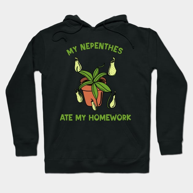 My Nepenthes Ate My Homework Hoodie by Alissa Carin